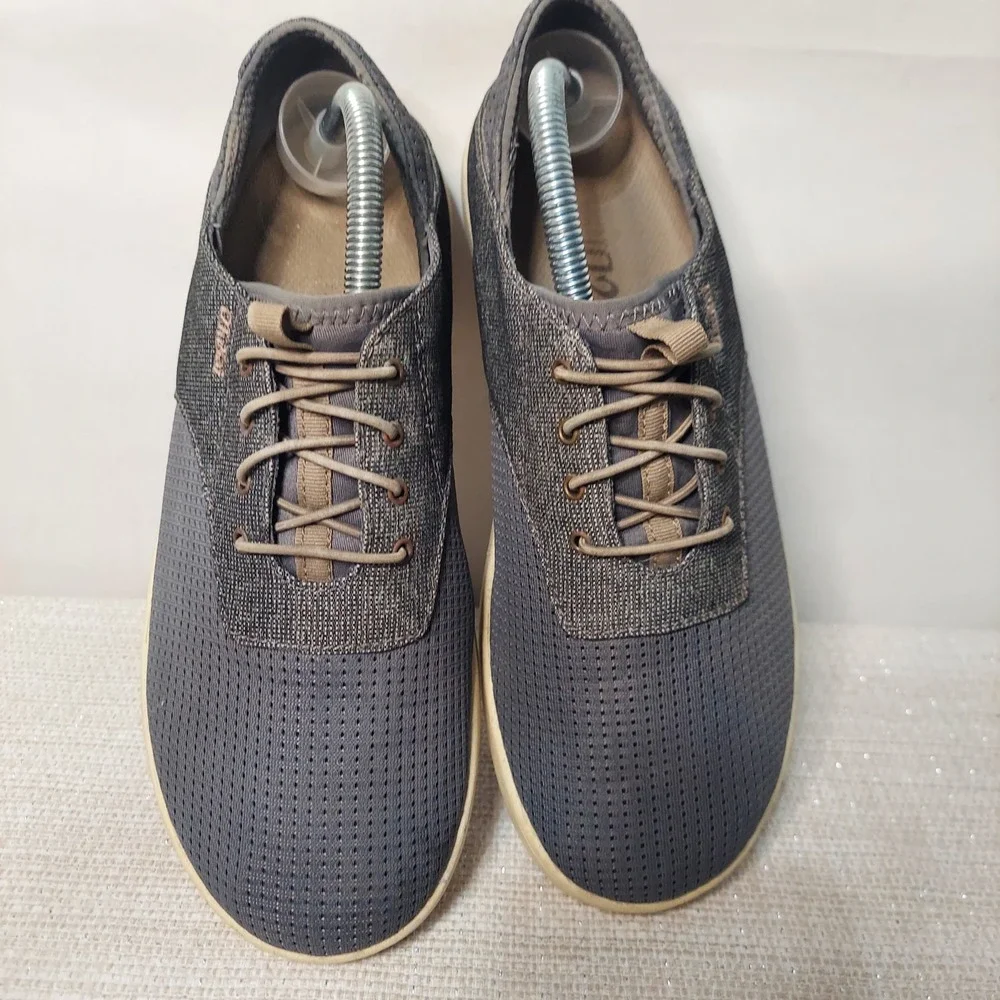 OluKai‎ Nohea Moku Mens 8 Gray Mesh Boat Shoes Slip On Sneakers 10283-2610